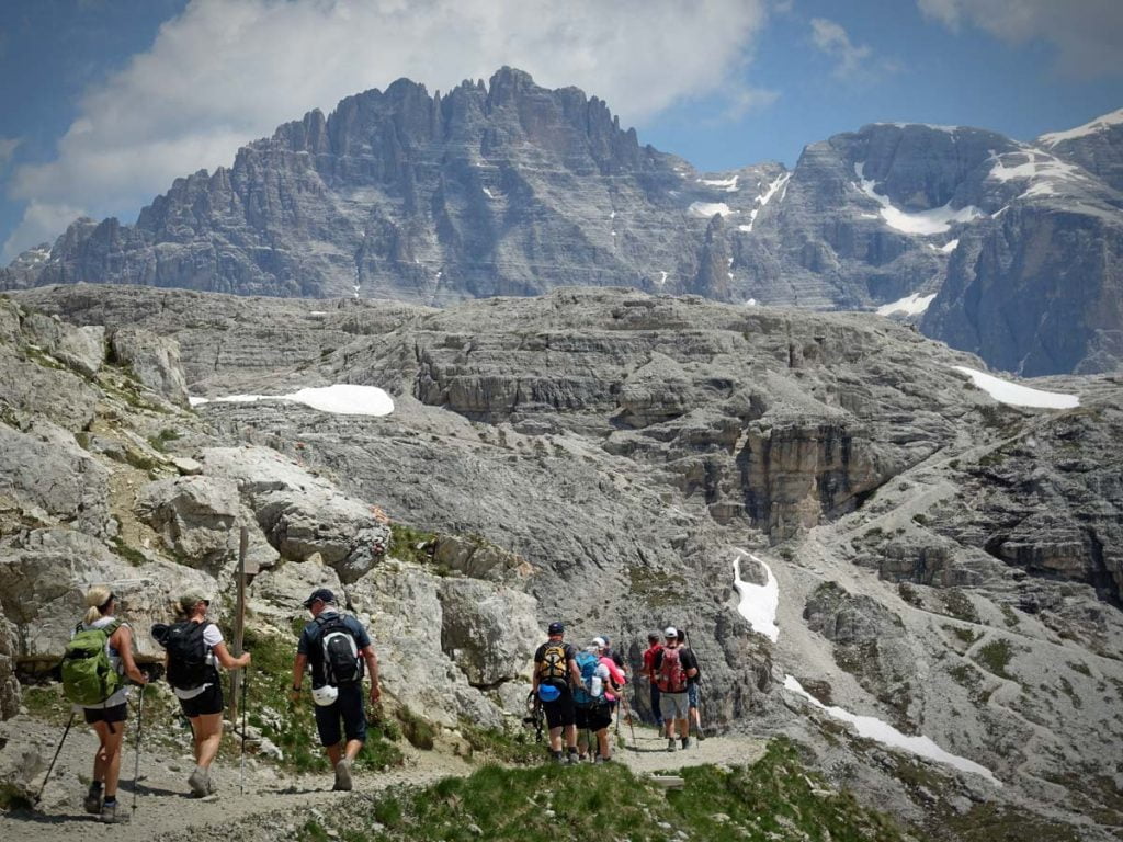 Dolomite trails near Pian di Cengia