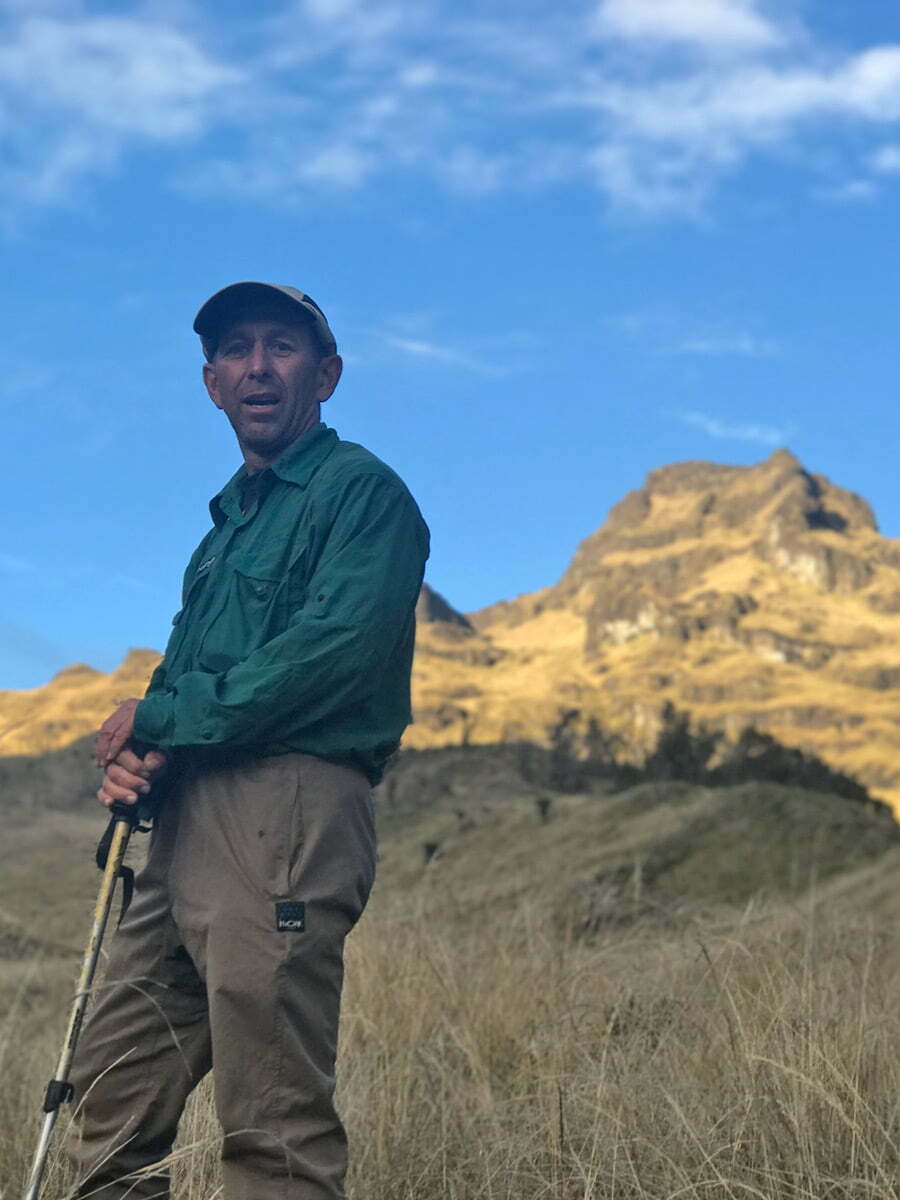 Hiker on Mt Giluwe